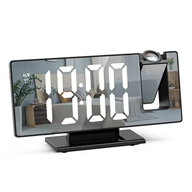 Sunwayfoto Sunwayfoto JXTZ Pro Sound Alarm Clock 180deg Projection 7.8in Mirror LED USB Charging — product photo