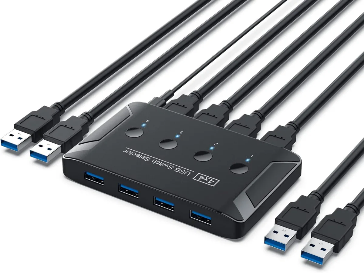 GCROWN GCROWN USB 3.0 KVM Switch 4 Ports 4 Computers — product photo