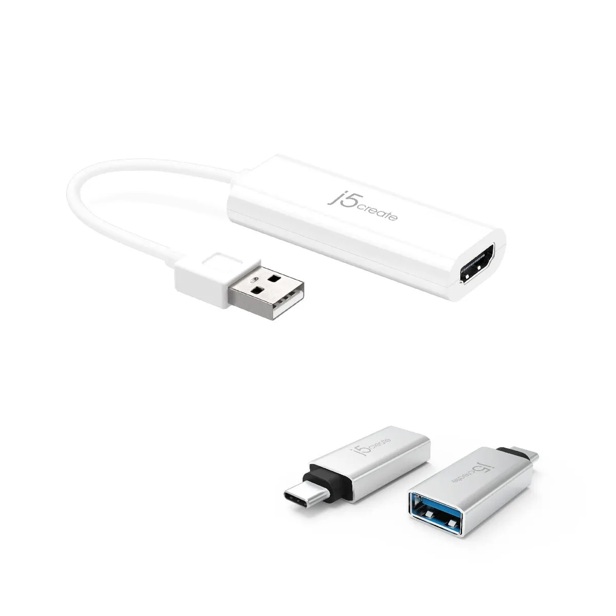LORDWORLD LORDWORLD USB Display Adapter JUA195 + USB-C to USB-A Adapter JUCX15X2 — product photo