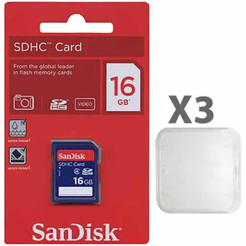 SanDisk SanDisk 16GB SDHC Class 4 3-Pack SDSDB-016G-B35 — product photo