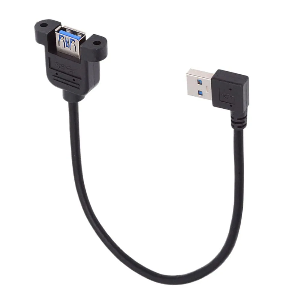 Fervit Fervit USB 3.0 Left-Angled Male to Female Panel Cable 30cm — product photo