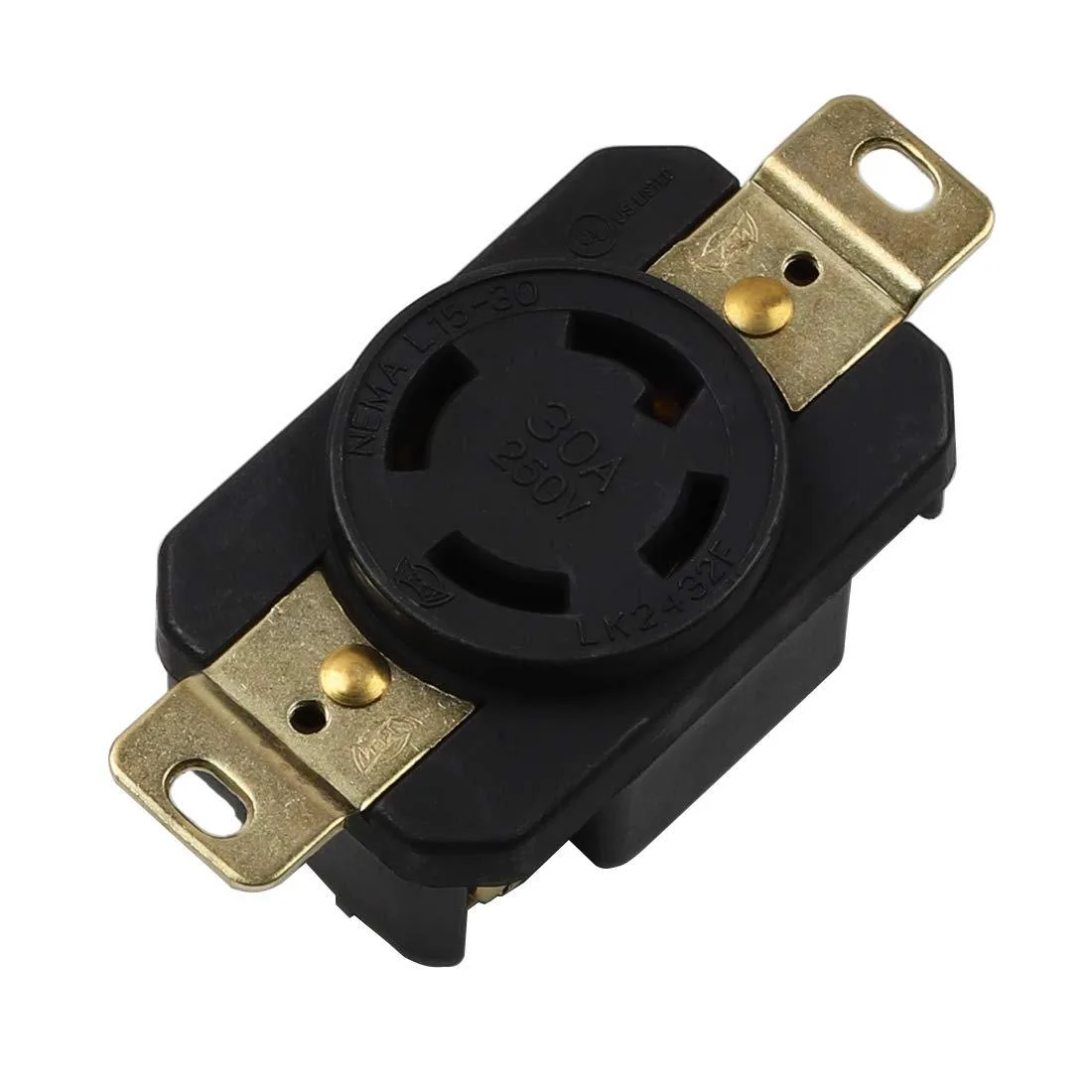 LORDWORLD LORDWORLD L15-30R 30A 250V 3P4W Locking Female Receptacle Connector — product photo