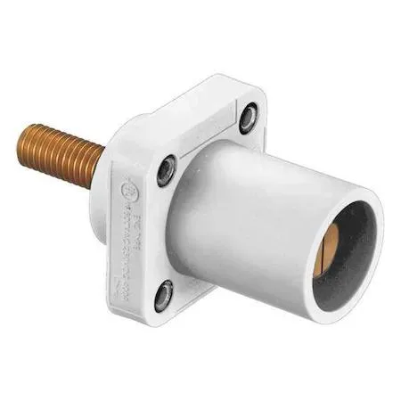 Hubbell Incorporated Hubbell Incorporated HBLMRSCW Male Connector White 4/0 Stud electrical box — product photo