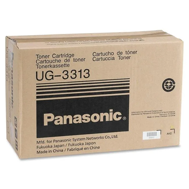 Black toner cartridge in rectangular plastic housing