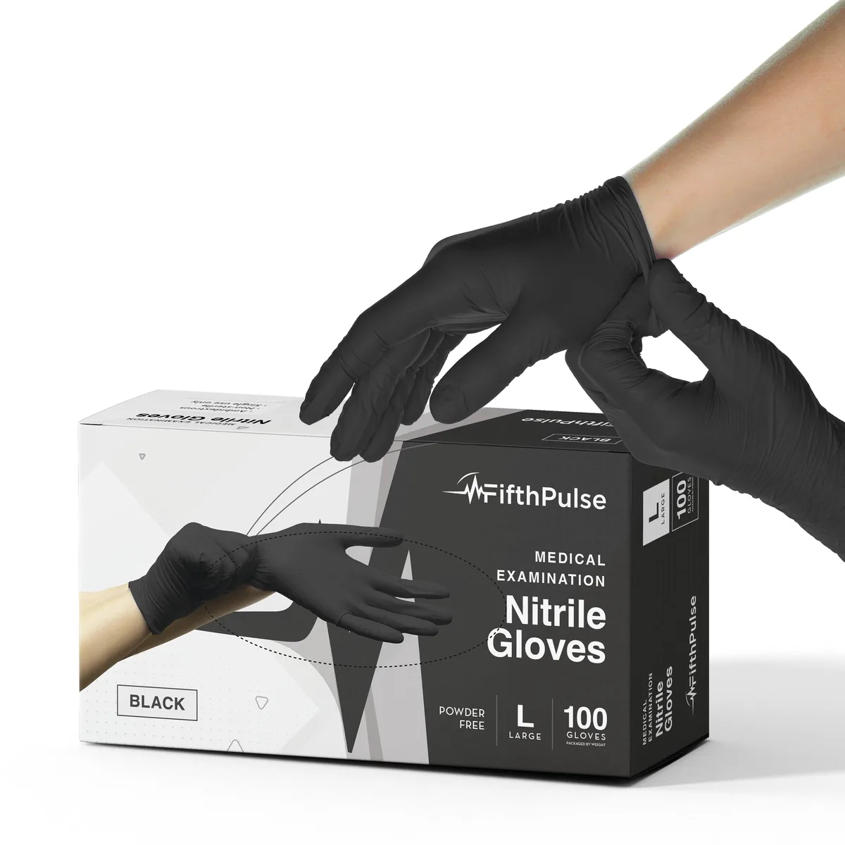 FIFTHPULSE FIFTHPULSE FMN-BLK-100LG personal protective equipment black large 100 — product photo