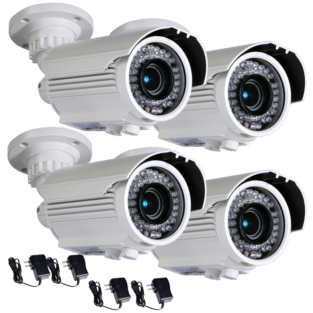 VideoSecu VideoSecu IRE96WK4-N1 4 Pack 700TVL 4-9mm Varifocal White — product photo