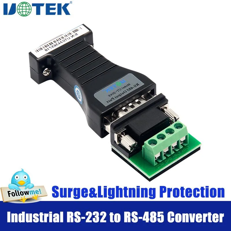 UOTEK UOTEK UT-204E RS232 to RS485 Data Converter DB9 Female Male Terminal Block — product photo