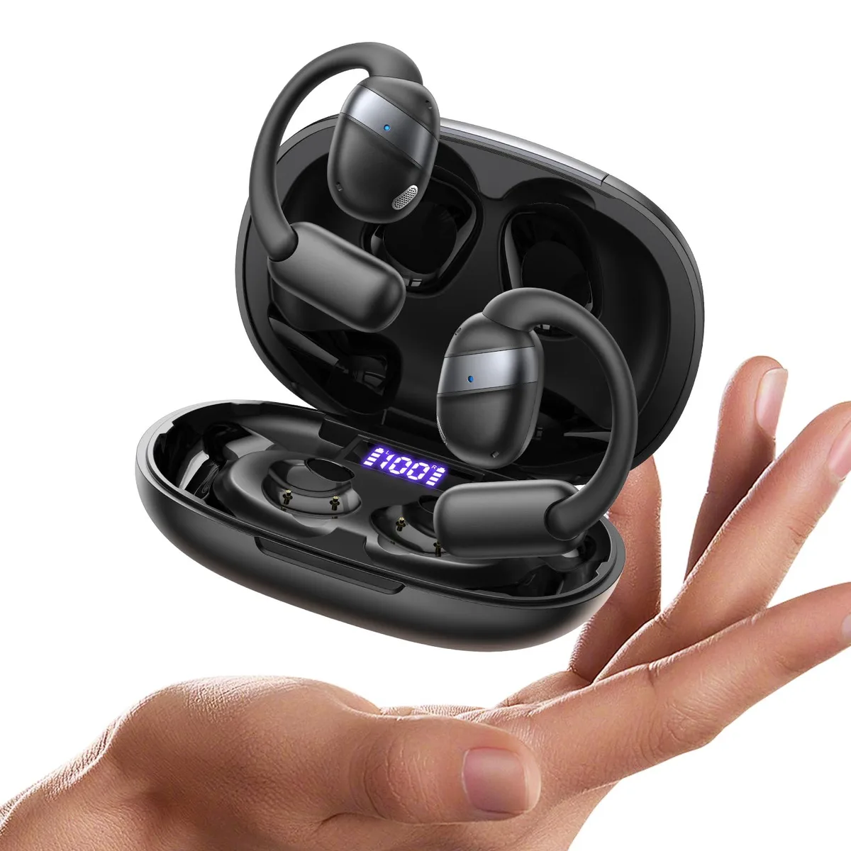 No Sew No Sew JR-OE4 Open-Ear Bluetooth 5.4 Headphones Black — product photo