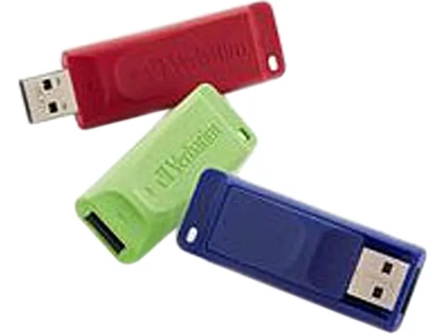 VERBATIM Verbatim 98703 Store 'n' Go 8GB USB flash drive 3pk Red Blue Green — product photo