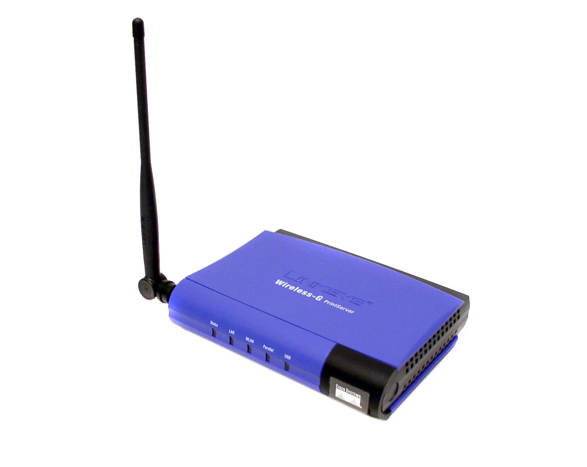 Linksys Linksys WPS54GU2 Wireless-G network print server 54Mbps USB 2.0 LPT — product photo