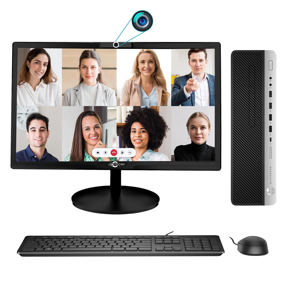 HP HP EliteDesk 800 G3 SFF i7-6700 3.40GHz 8GB 480GB SSD 20" Monitor Windows 10 Pro — product photo