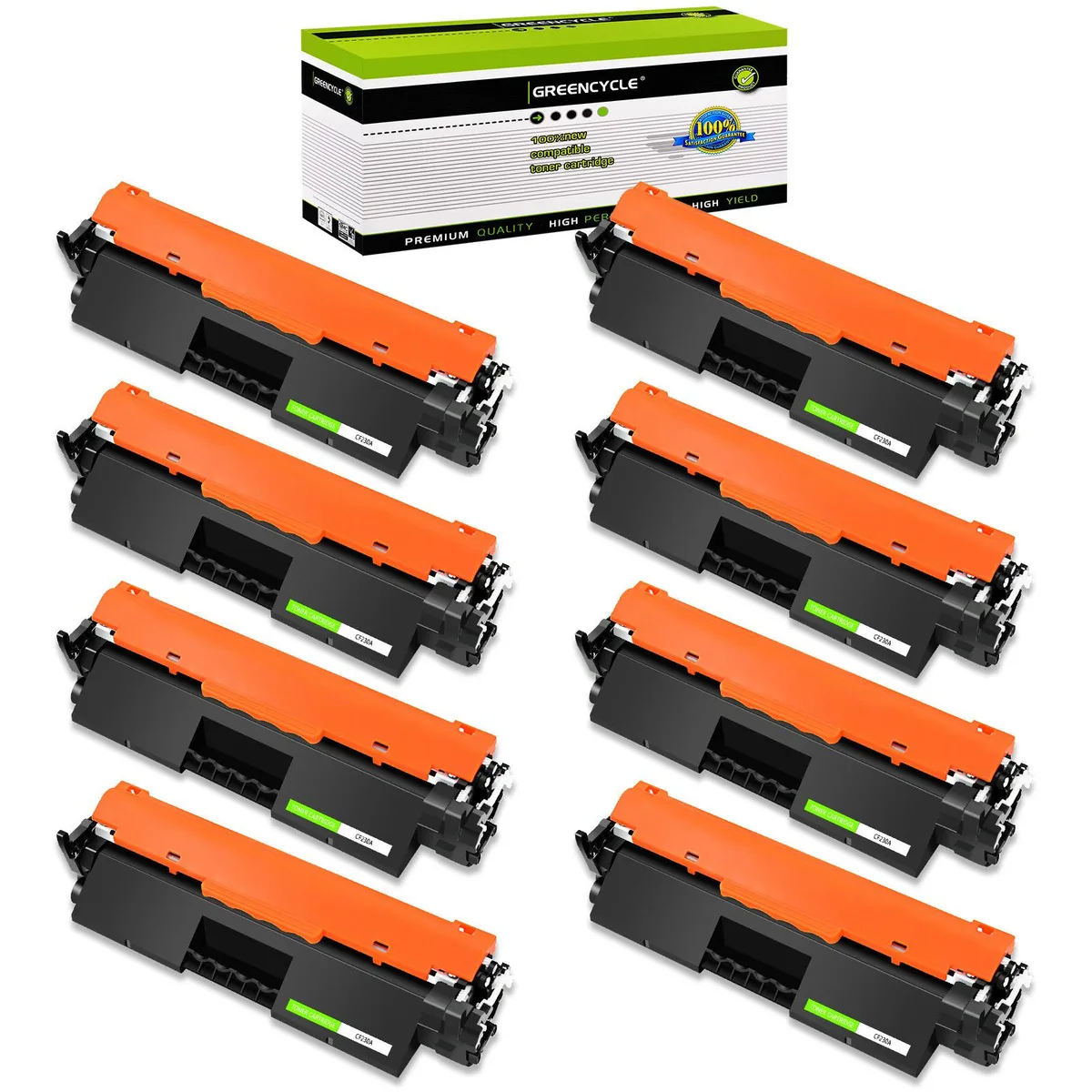 GREENCYCLE GREENCYCLE 30A CF230A Black Toner Cartridge 8 Pack — product photo