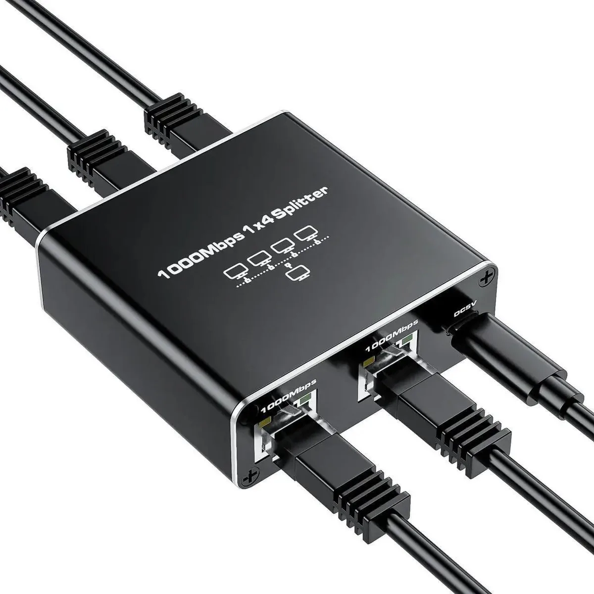 Vszerda Vszerda Ethernet Splitter 1 to 4 with USB Power Cable — product photo