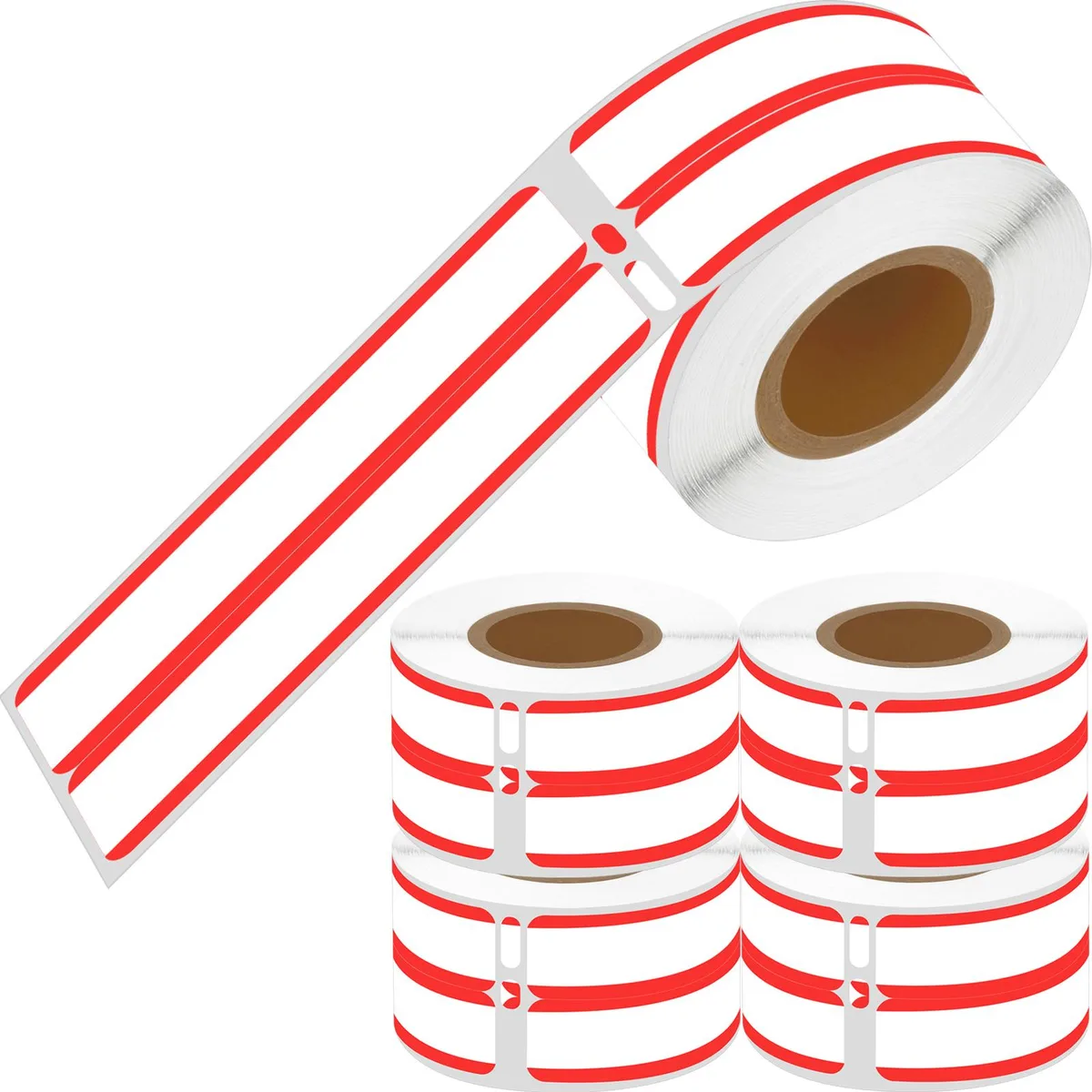 GREENCYCLE GREENCYCLE DM-30276 5 Rolls 2-Up File Folder Labels 14mm x 87mm 260 Labels/Roll — product photo