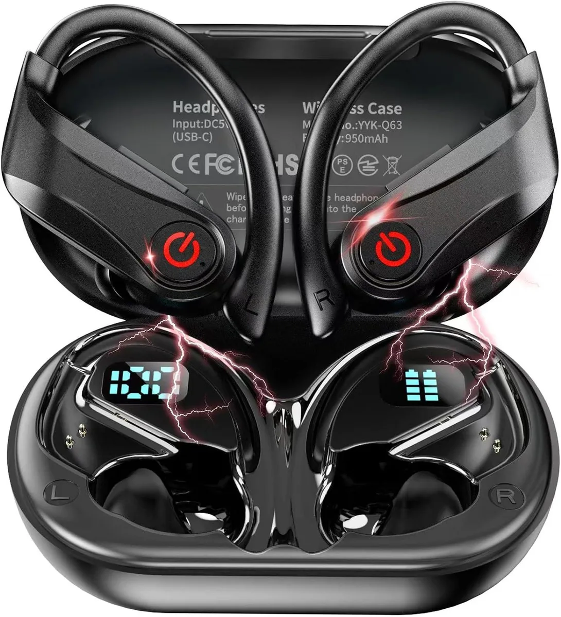 AUTYUE AUTYUE True Wireless Earbuds Bluetooth 5.3 120H Playback Black — product photo