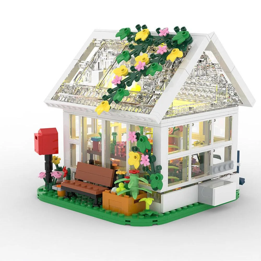 ZITIANYOUBUILD ZITIANYOUBUILD Modular Flower House LED 598 Pieces MOC — product photo