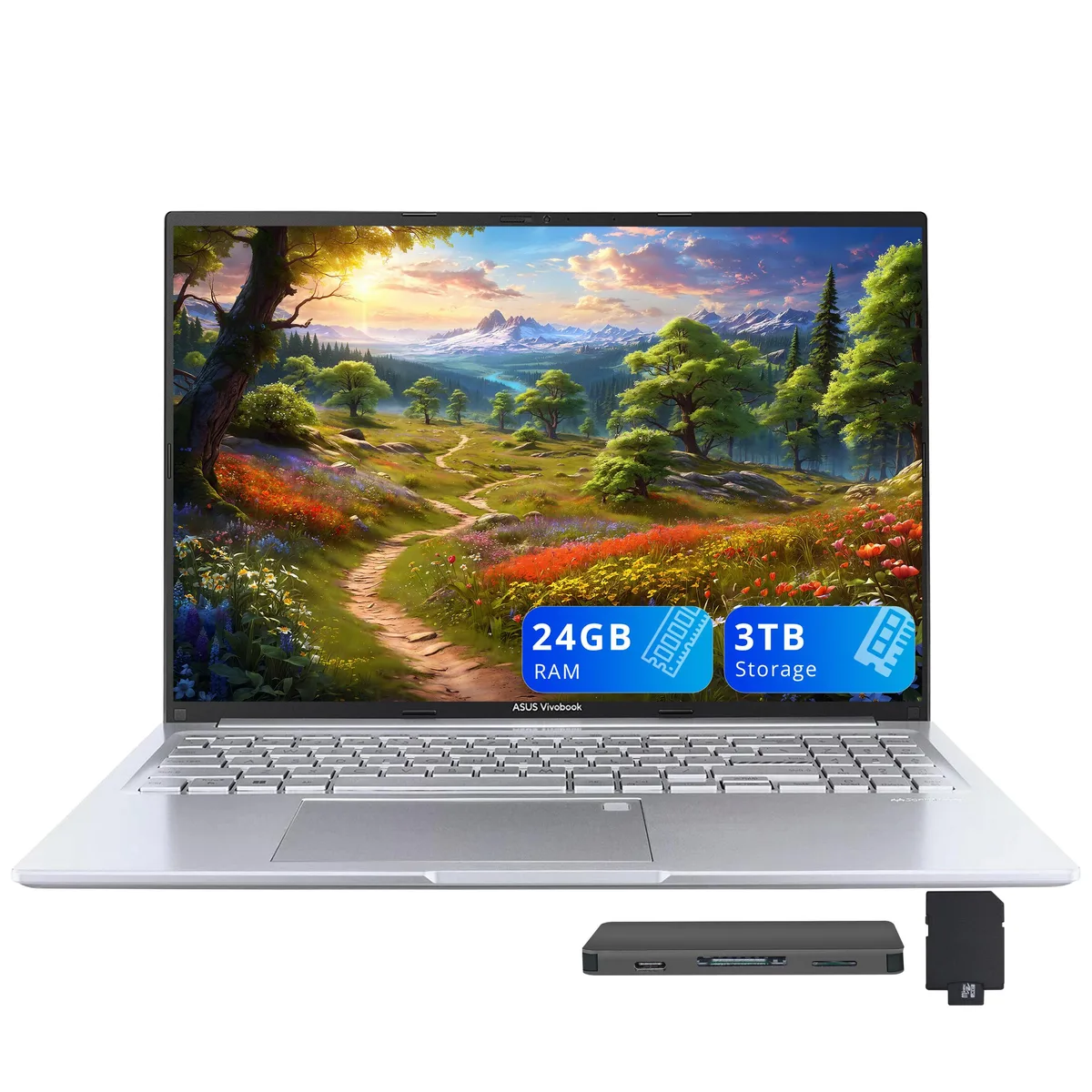 ASUS ASUS Vivobook 16 WUXGA i9-13900H 24GB 2TB Silver business laptop — product photo