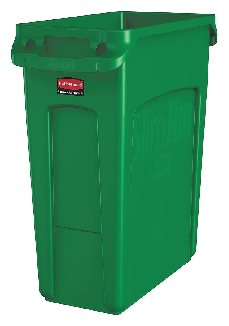 Rubbermaid Rubbermaid 1955960 16 gal Green Rectangular Trash Can — product photo