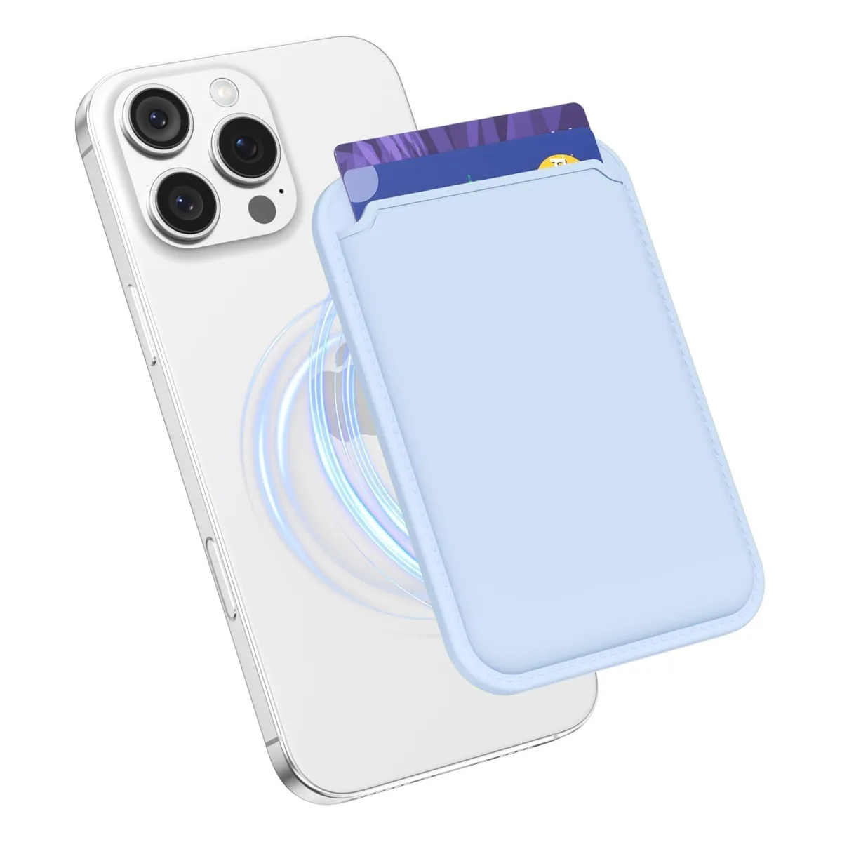  oakxco Magnetic Phone Wallet Light Blue — product photo
