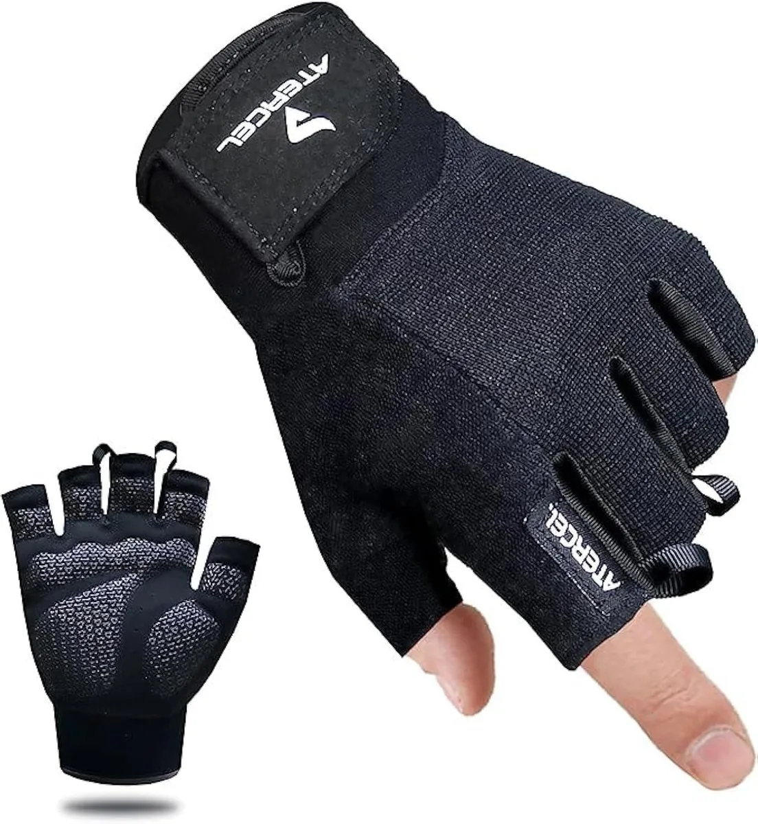  Vibe Adult Female Acrylic Gloves Size 8 Black — product photo