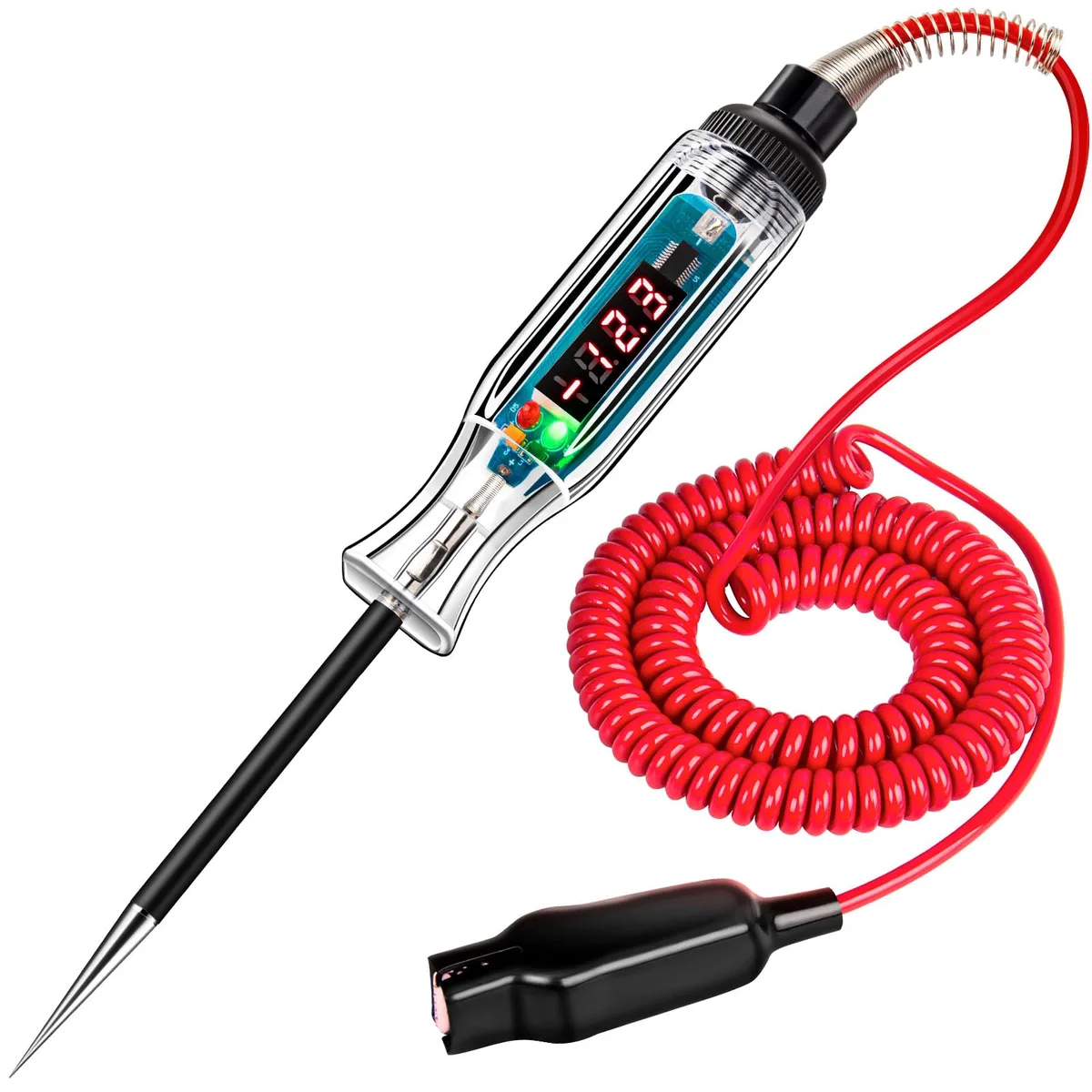 WINAMOO digital LED circuit tester with 96-inch spring wire and stainless probe