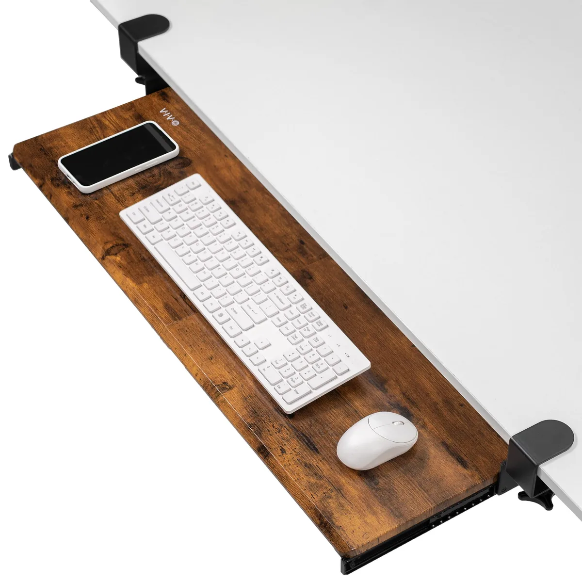 VIVO VIVO Vintage Brown Extra Long Clamp-on Keyboard Tray 33.9 — product photo