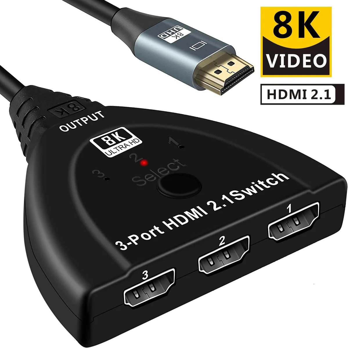 Jansicotek Jansicotek OZ8Q3-1 3-port HDMI 2.1 video switch 8K@60Hz — product photo