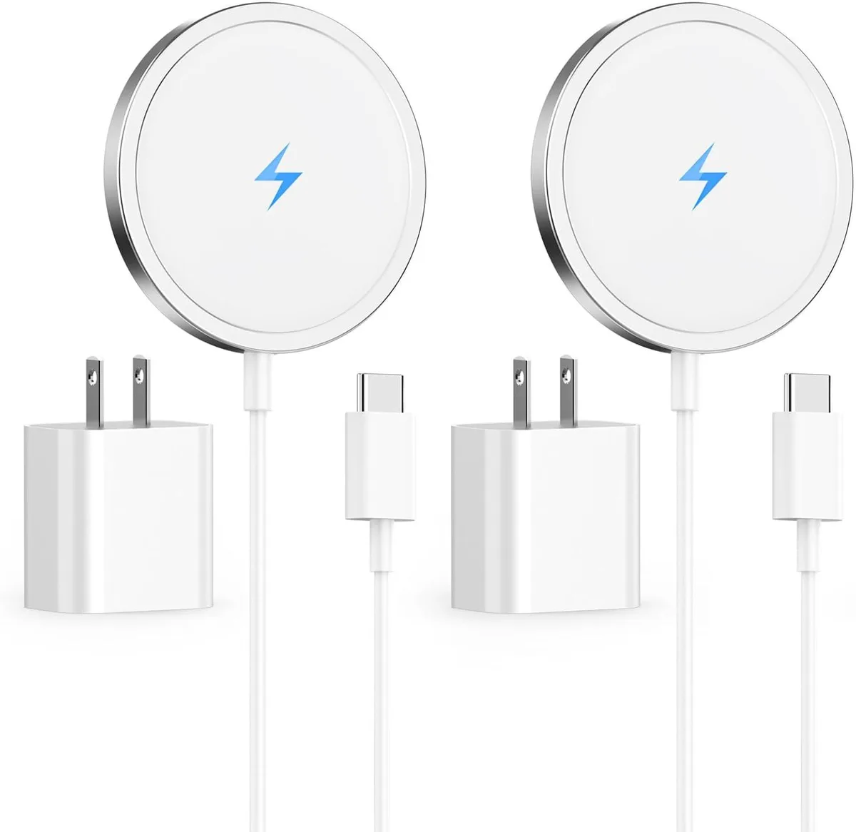 FLEANE FLEANE Magnetic Wireless Charger 2 Pack 20W USB-C iPhone 12-17 AirPods 2-4Pro — product photo
