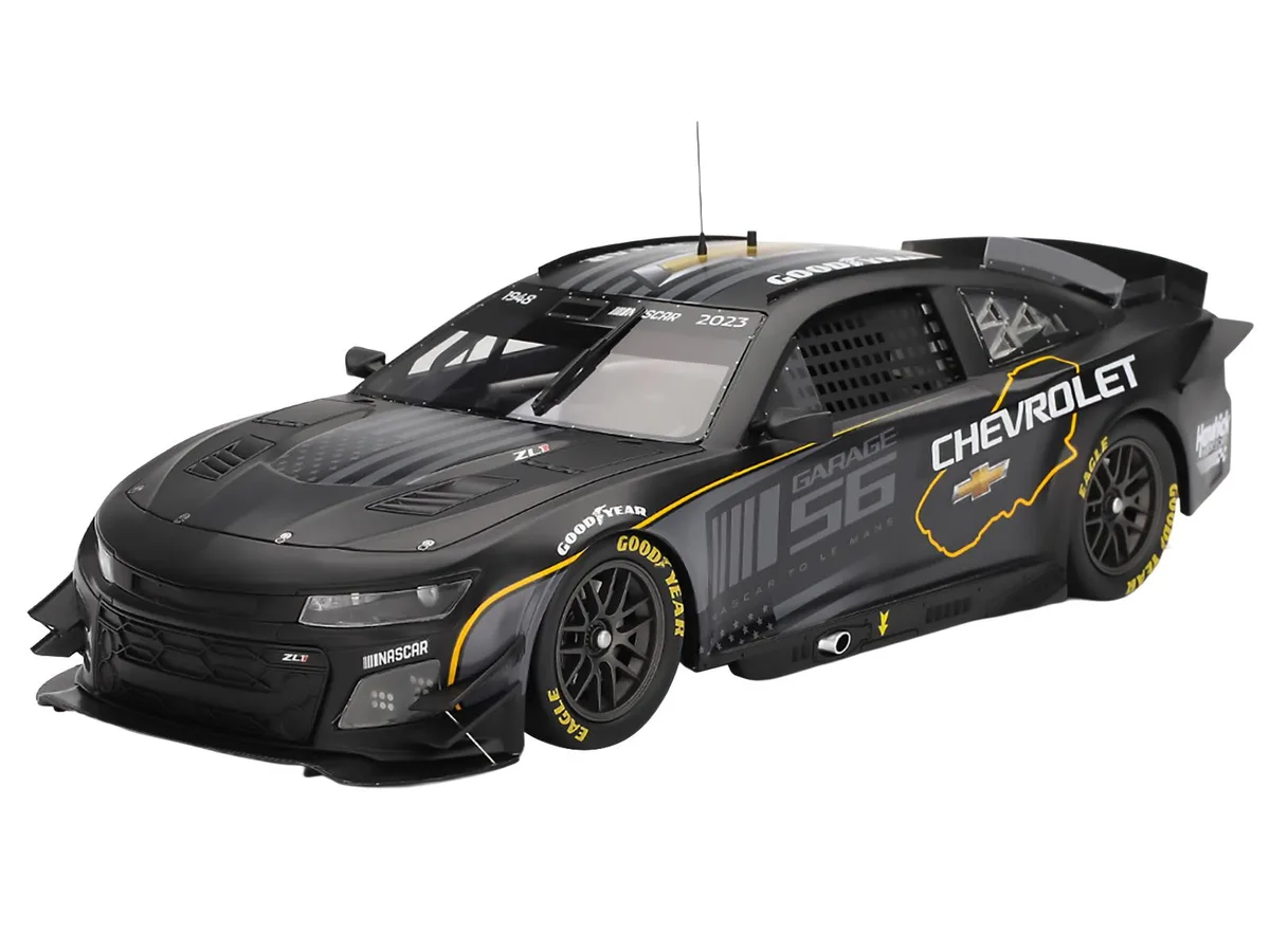 Top Speed Top Speed Chevrolet Camaro ZL1 #24 Hendrick Motorsports Test Car Matt Black 1/18 Hobby Collectible — product photo