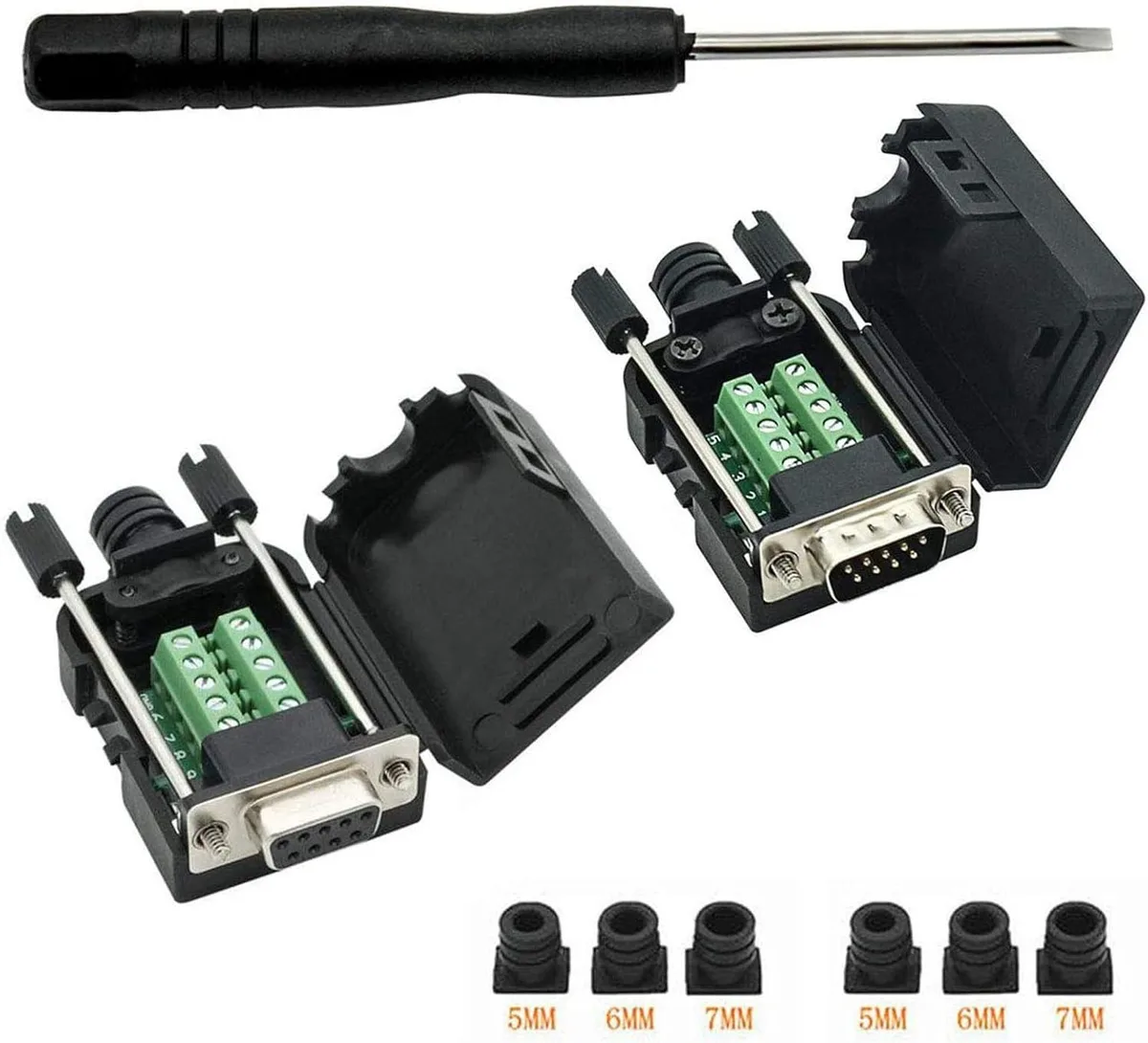 Vszerda Vszerda DB9 Breakout Board RS232 Screw Terminal with Case — product photo