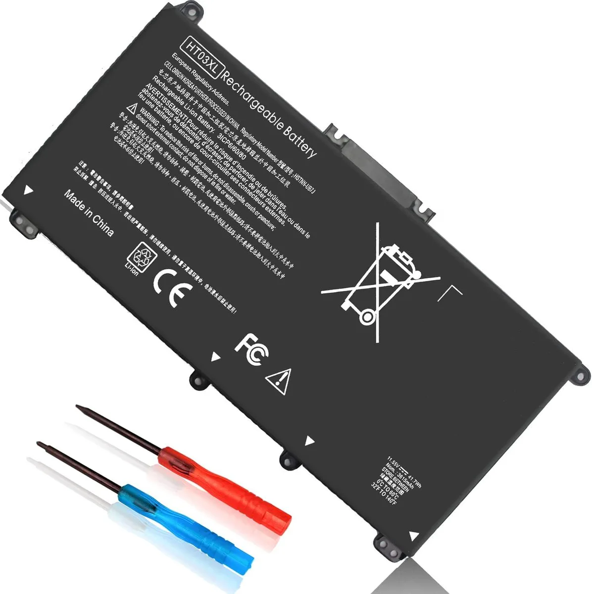 PISKEKAT PISKEKAT HT03XL Laptop Battery for HP Pavilion 14 15 17 Series — product photo