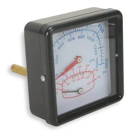 Value Brand Value Brand Square Boiler Gauge 0-200 PSI 80-320°F — product photo