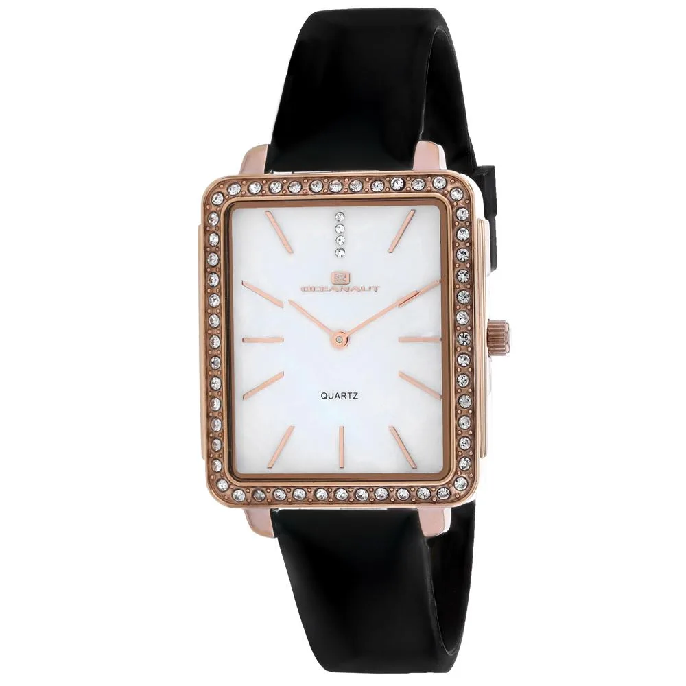 White dial watch with stainless steel case and rubber strap