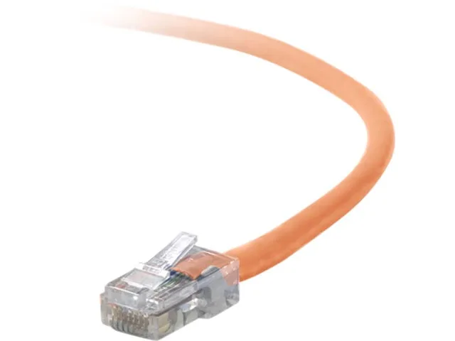 Orange Cat5e patch cable 6 ft RJ45 male both ends