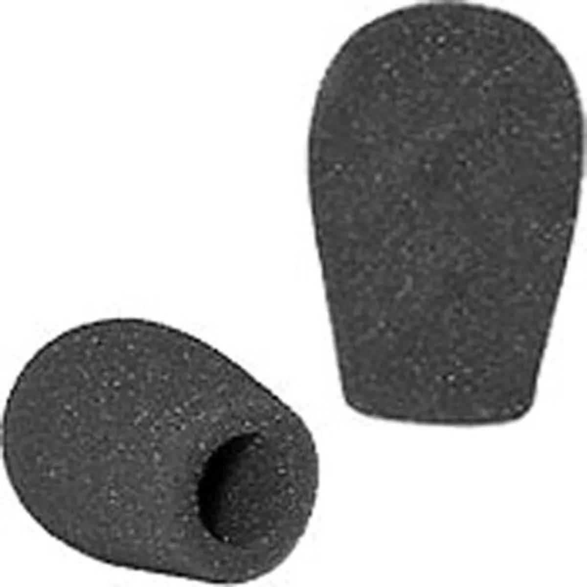 Black cylindrical foam windscreen, 16 mm inner diameter, matte finish