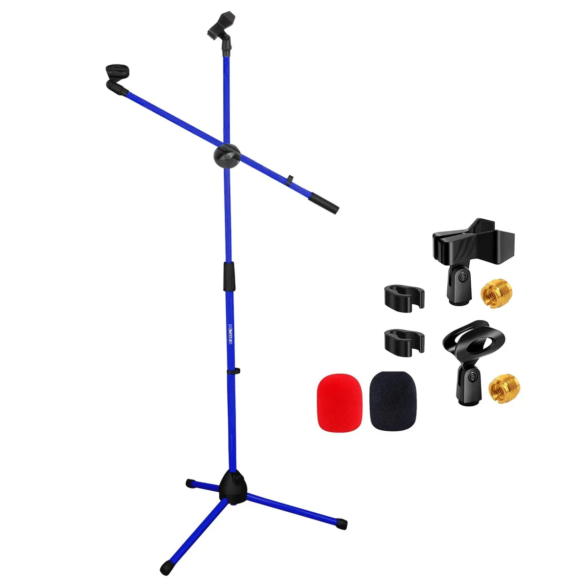 5 Core 5 Core MS DBL G D-BLU Dual Mic Stand Tripod Boom Arm Dark Blue — product photo