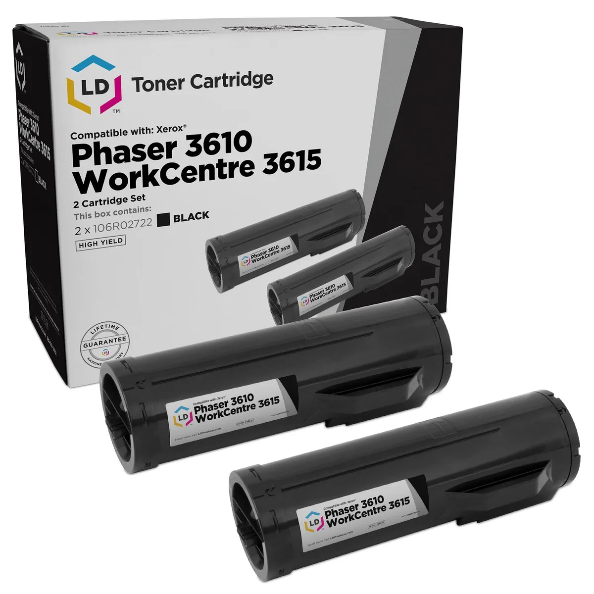 LD Products LD Products Compatible Toner Cartridge 106R02722 High Yield Black 2-Pack — product photo