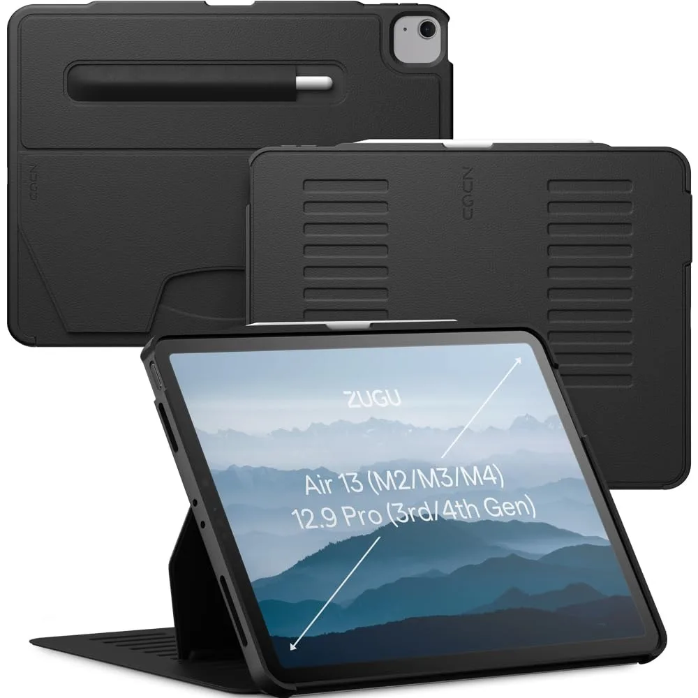  ZUGU iPad Air 13 (M2/M3) Case with Pencil Storage Black — product photo