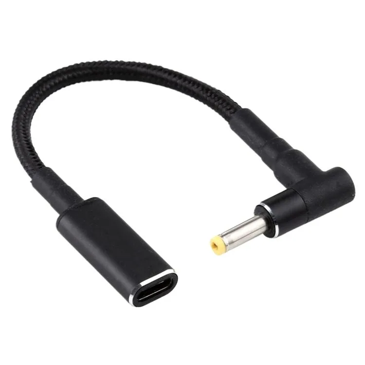 eForChina eForChina 4.0 x 1.7mm Elbow USB-C Female to Male Power Adapter Cable — product photo