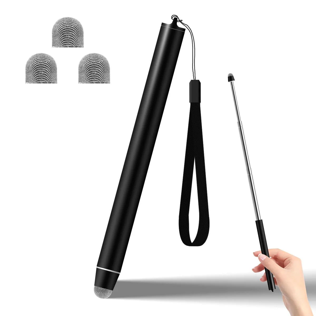 LYMXsd Universal Telescopic Stylus Pen Black-A 17.5cm/100cm — product photo