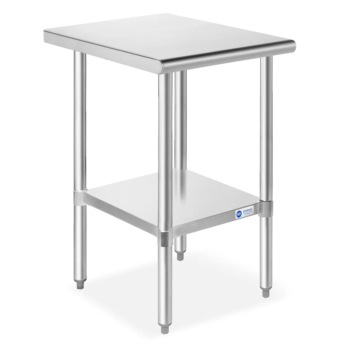 Gridmann Gridmann 18 x 30 Inch Stainless Steel Work Table with Undershelf food service — product photo