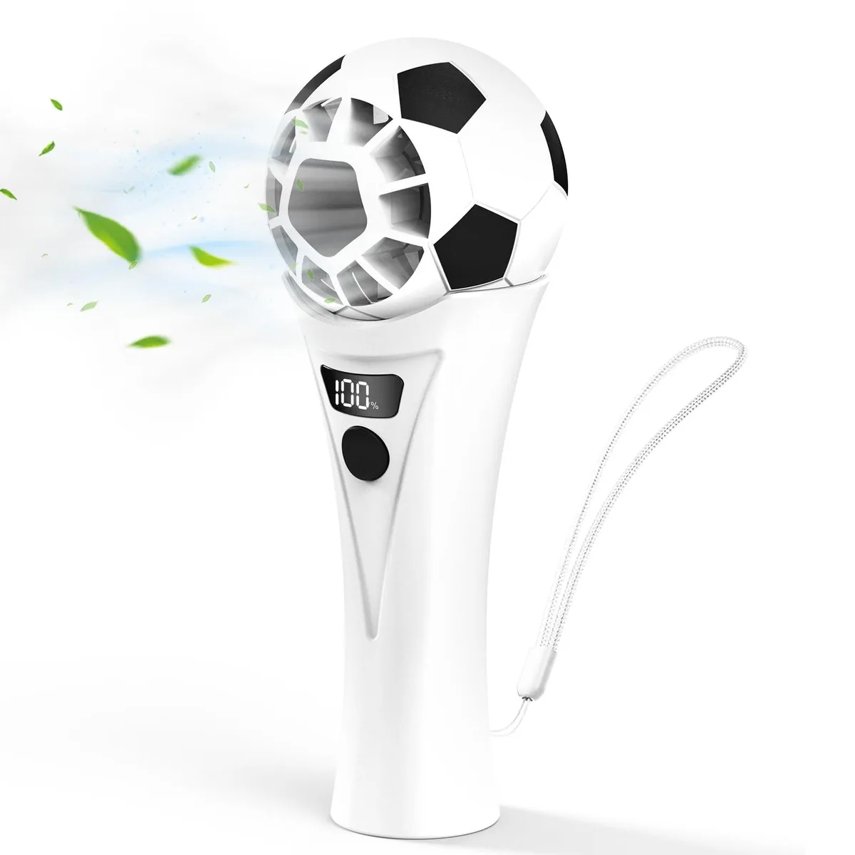  Portable Handheld Turbo Fan US-SZO-ZQFS-White 44" blade 5-speed — product photo