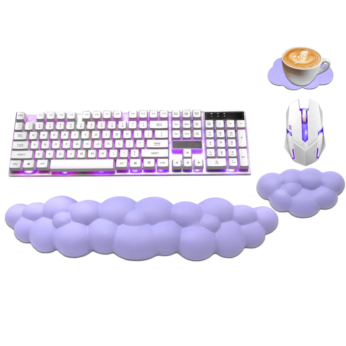  Keychron Keyboard Wrist Rest Set Purple 17 x 4.3 inches — product photo