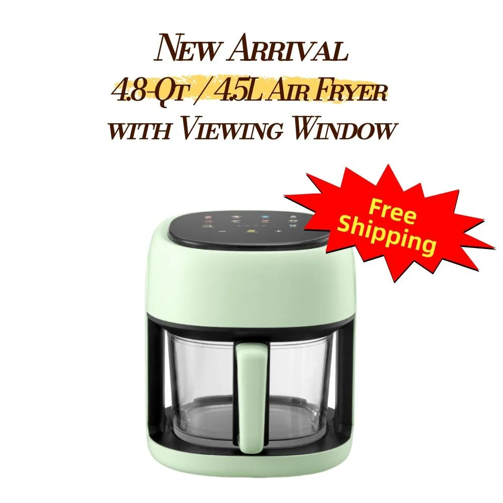 Aenaeder Aenaeder 4.5L Visible Glass Air Fryer 1350W Green — product photo