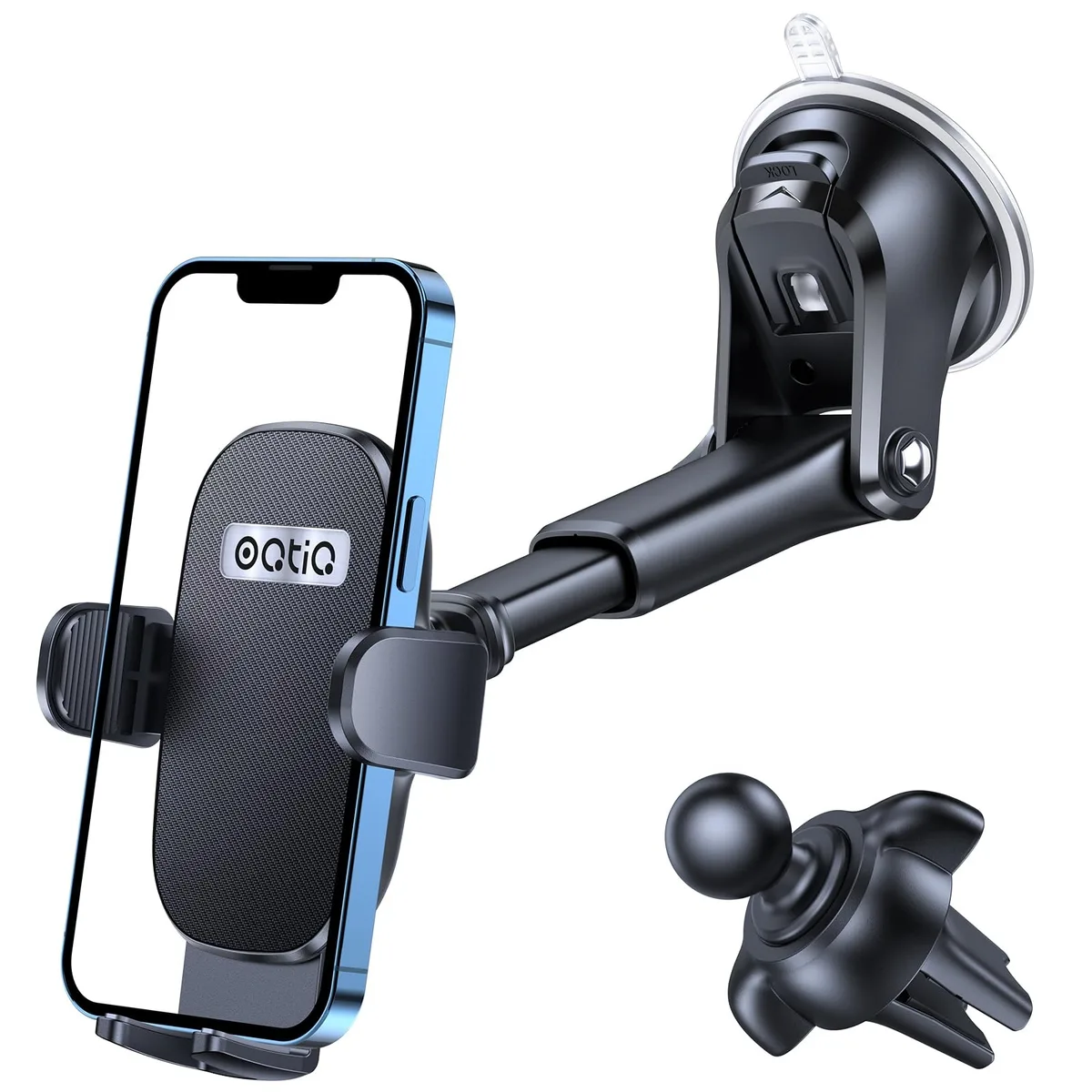 ViewSonic ViewSonic Schwarz 3-in-1 Car Phone Mount Dashboard Windshield Vent Black 175g — product photo