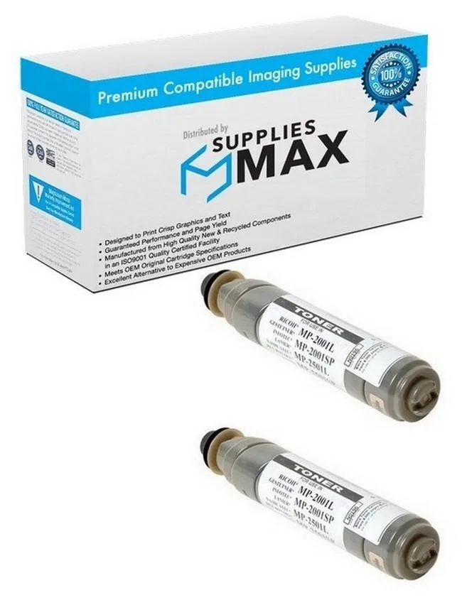 SuppliesMax SuppliesMax Savin 841768_2PK Black Toner Cartridge 2 Pack 9000 Pages — product photo