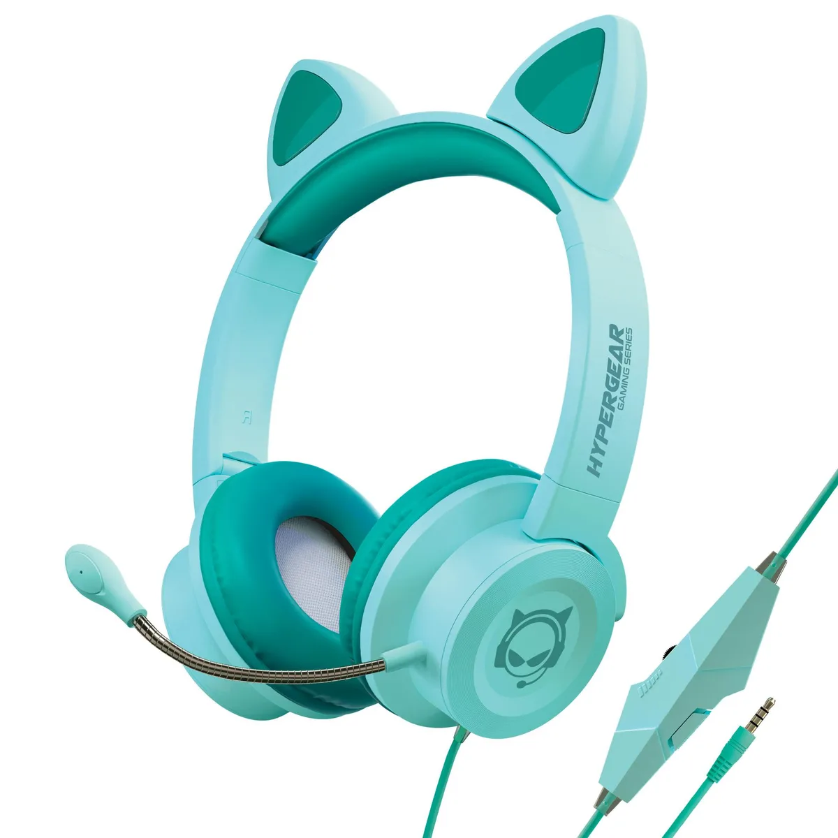 HyperGear HyperGear Kombat Kitty Headset Teal 40mm 15554 — product photo