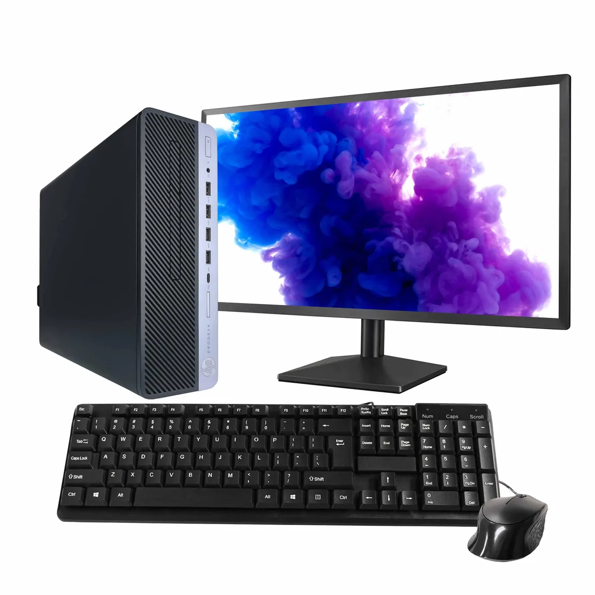 HP HP ProDesk 600G5 Desktop PC i5-9500 16GB DDR3 500GB SSD 24" Monitor Win 11 Pro — product photo