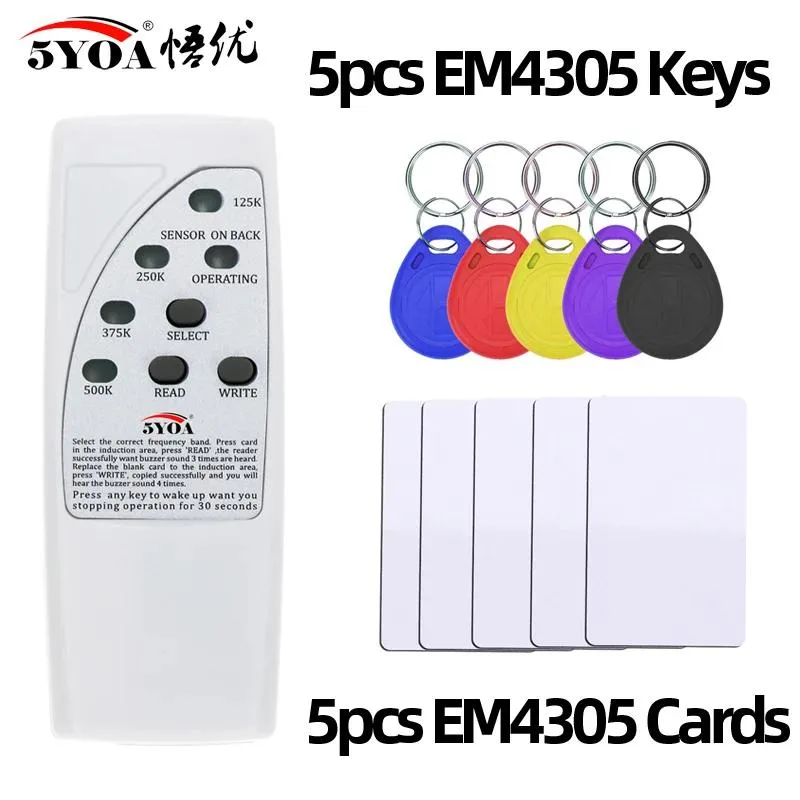 YINGHUA YINGHUA IDW03 RFID Reader Duplicator 125/250/375/500kHz 5 Keys 5 Cards — product photo