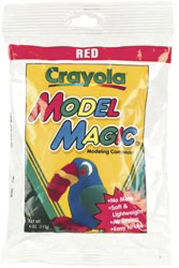 Red Crayola Model Magic 4oz air-dry modelling compound in sealed tub